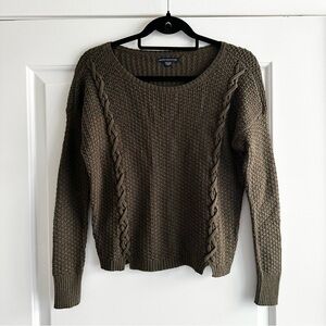 American Eagle Outfitters Olive Dark Green Knit Sweater